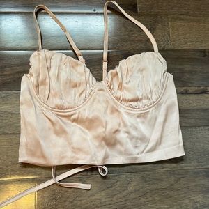 Silk bustier top
